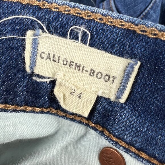 Madewell Jeans Women's 26x24 Cali Demi Boot Cut Cropped Blue Faded Denim Tag 24 - Picture 7 of 16